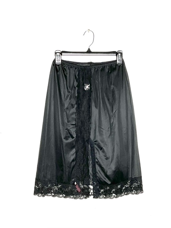 Sliperfection Other - < Vintage Sliperfection Black Lace Trimmed Slip Skirt >